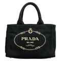 Prada Tote Canapa Black White