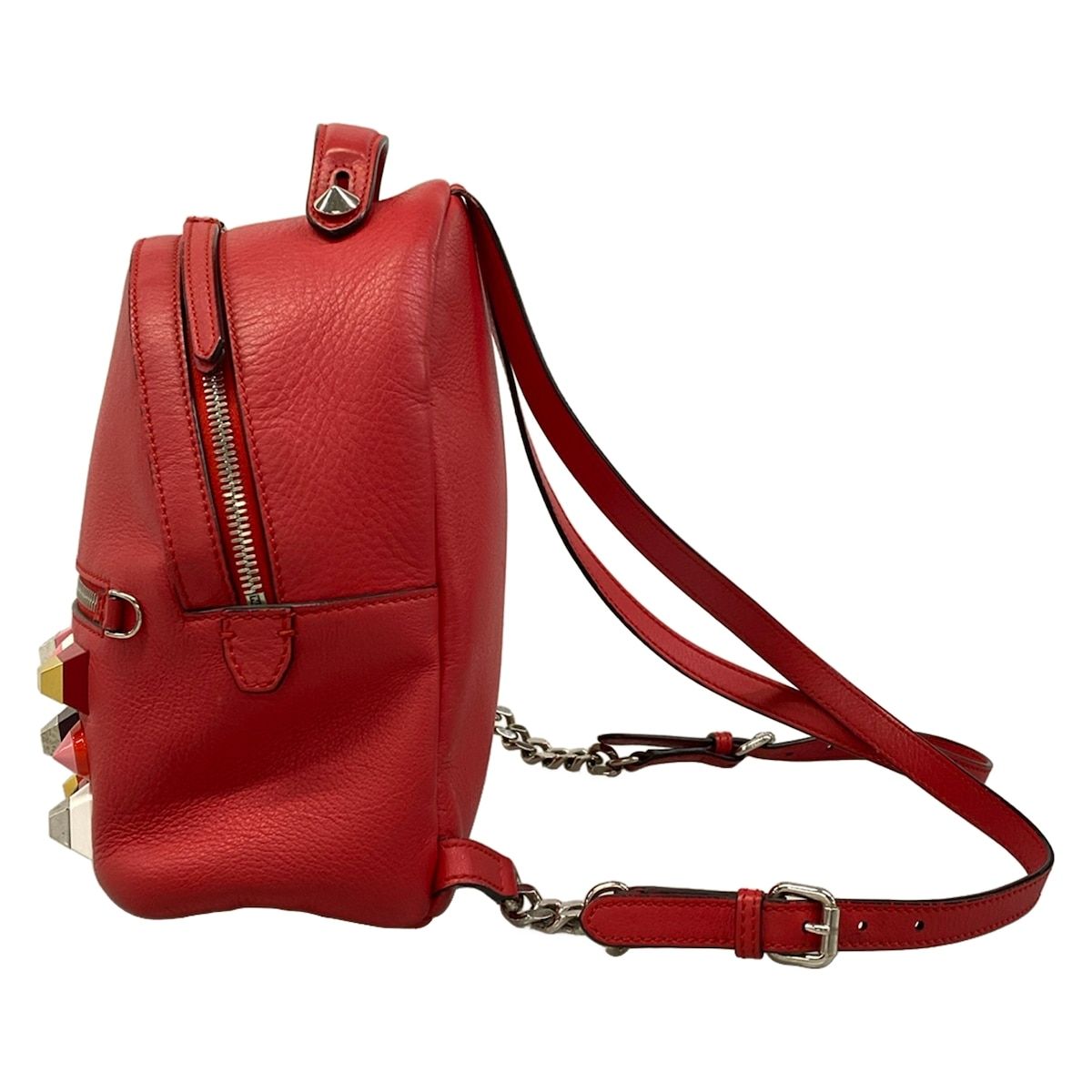 Fendi Backpack Mini Red Studs Leather — view 4