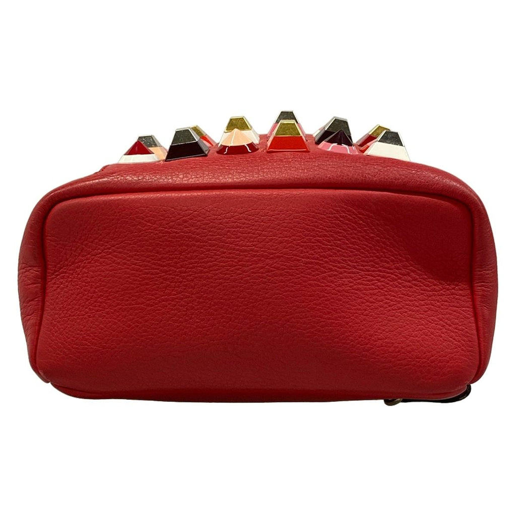 Fendi Backpack Mini Red Studs Leather — view 5