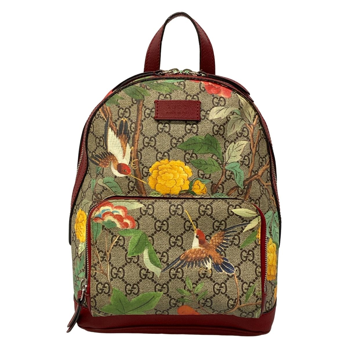 Gucci Backpack GG Supri Mutian Small Back Bordeaux Beige Multi Leather