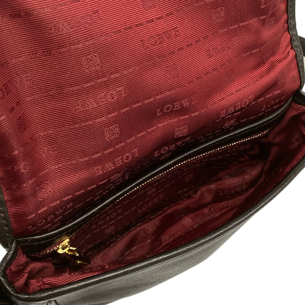 Loewe Shoulder Bag Heritage Dark Brown Leather — view 7