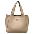 Prada Tote Pink Beige Leather