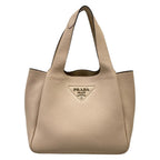 Prada Tote Pink Beige Leather