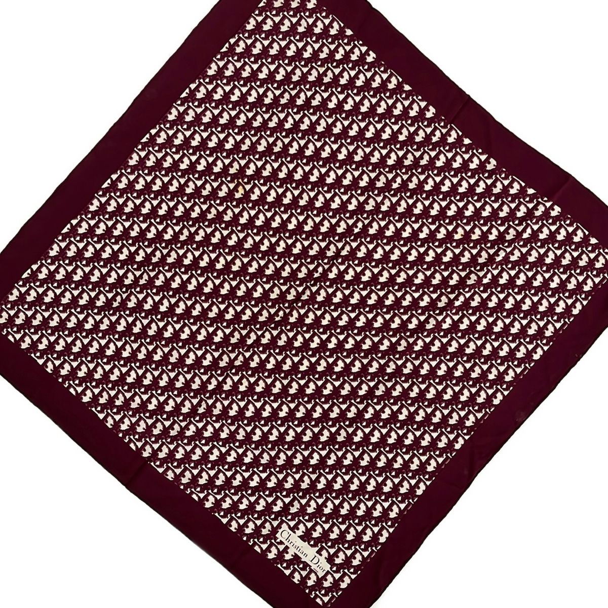 Dior Scarf Logo Glam White Bordeaux Echarpes
