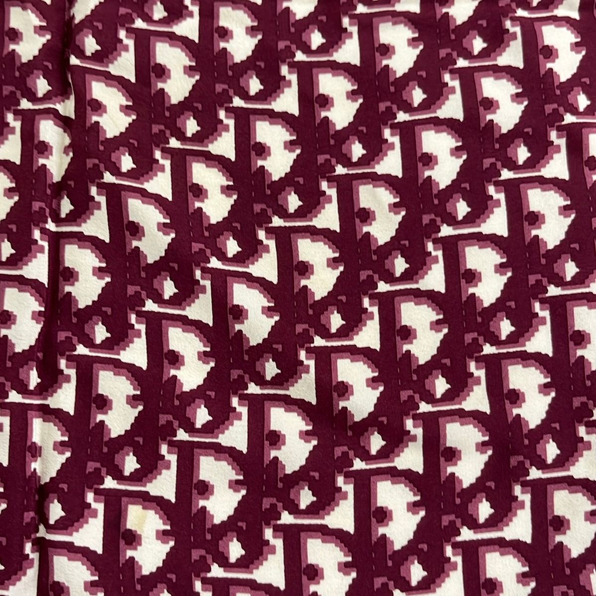 Dior Scarf Logo Glam White Bordeaux Echarpes — view 4