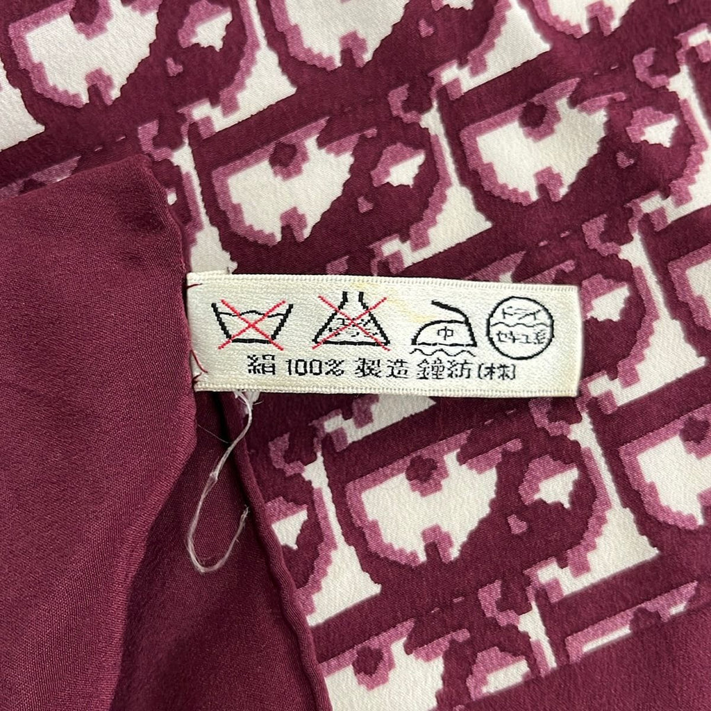Dior Scarf Logo Glam White Bordeaux Echarpes — view 3