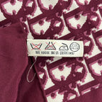 Dior Scarf Logo Glam White Bordeaux Echarpes — view 3