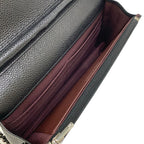 Chanel Wallet Quilted Black Chain Metal Silver Shoulder — view 4