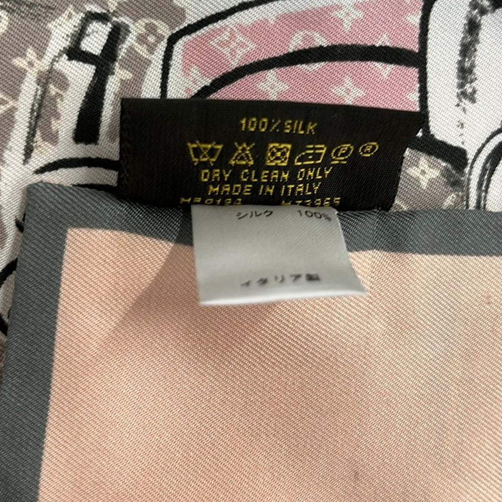 Louis Vuitton Scarf Bandeau Trunk Rose Poodle — view 3