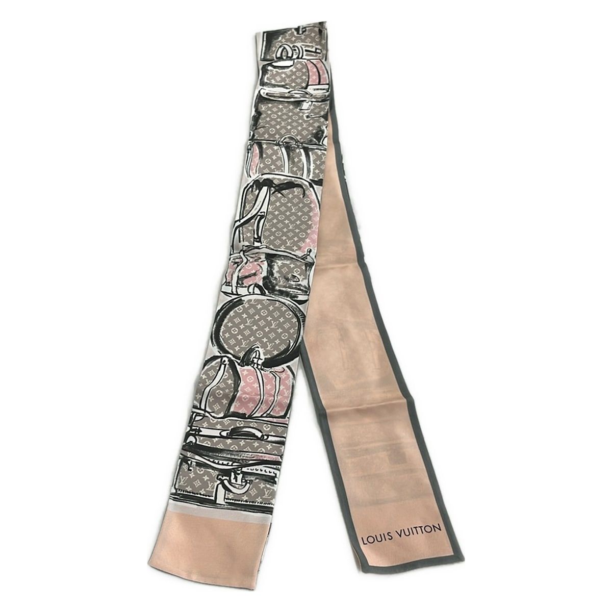 Louis Vuitton Scarf Bandeau Trunk Rose Poodle — view 4