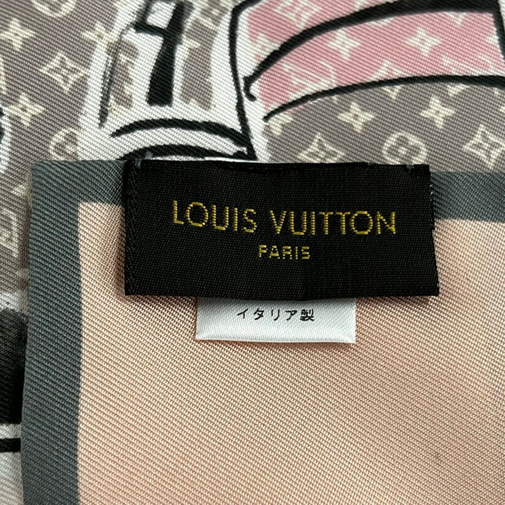 Louis Vuitton Scarf Bandeau Trunk Rose Poodle — view 2