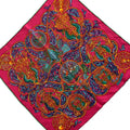 Hermes Scarf Petit Carre Pink Green Multi la Charmante Aux Animaux