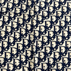 Dior Scarf Dark Navy Ivory Beige Logo Glam — view 4