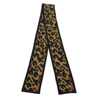 Louis Vuitton Scarf Bandeau Leopard Beige Black Dark Brown Ribbon — view 4