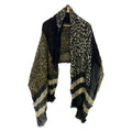 Louis Vuitton Shawl Etole Leopard Khaki Vanille Cashmere Silk Scarf