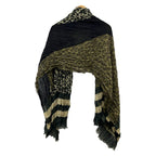 Louis Vuitton Shawl Etole Leopard Khaki Vanille Cashmere Silk Scarf — view 2
