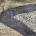 Louis Vuitton Shawl Etole Leopard Khaki Vanille Cashmere Silk Scarf — view 4