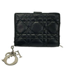 Dior Bifold Wallet Lady Black Silver Leather — view 2