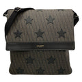 Saint Laurent Paris Shoulder Bag Black Beige Star Leather