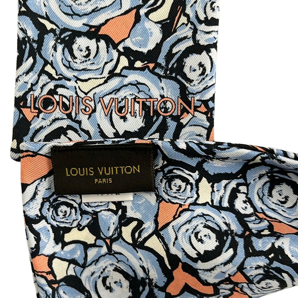 Louis Vuitton Scarf Bandeau Rock'n Roses Light Blue Light Pink White Ribbon — view 2