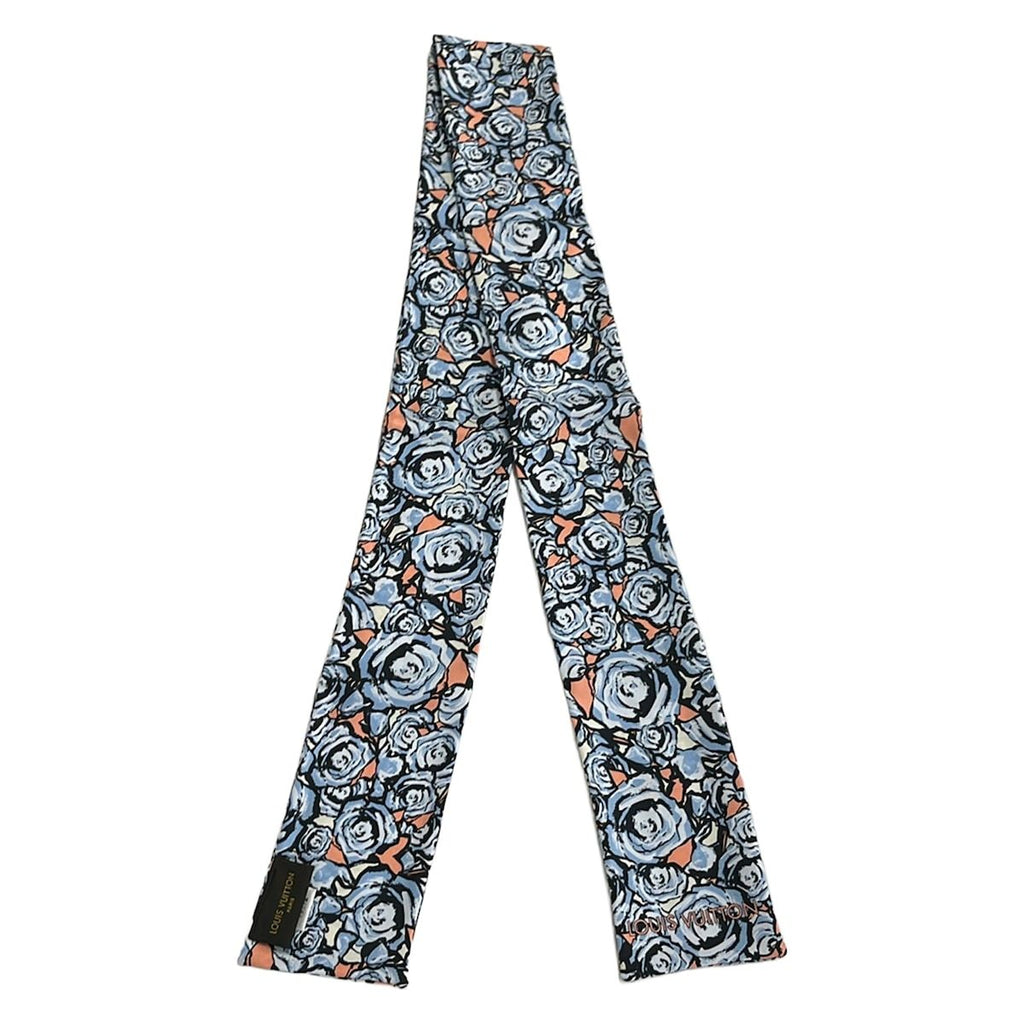 Louis Vuitton Scarf Bandeau Rock'n Roses Light Blue Light Pink White Ribbon — view 4
