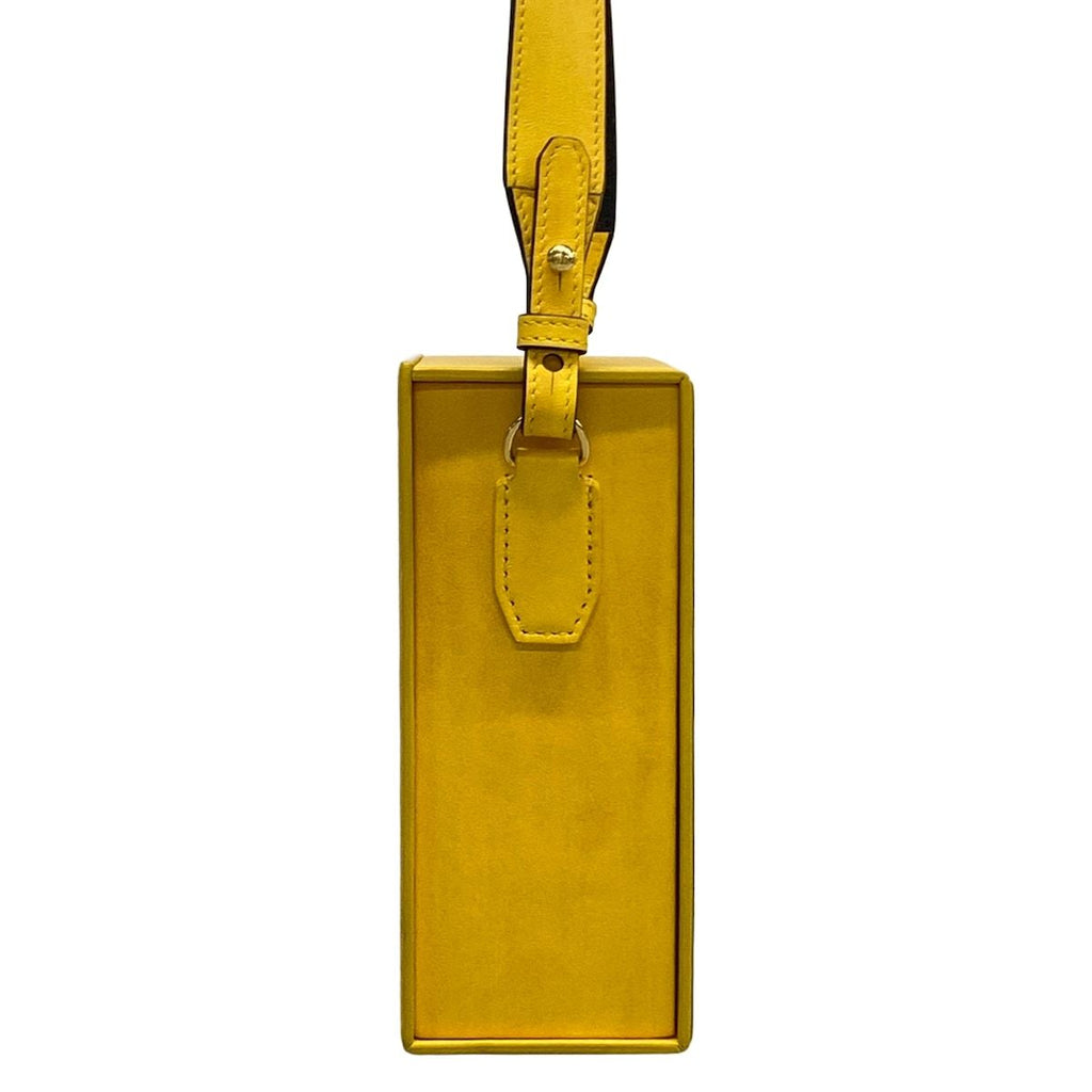 Fendi Shoulder Bag Pack Yellow Black Leather — view 2
