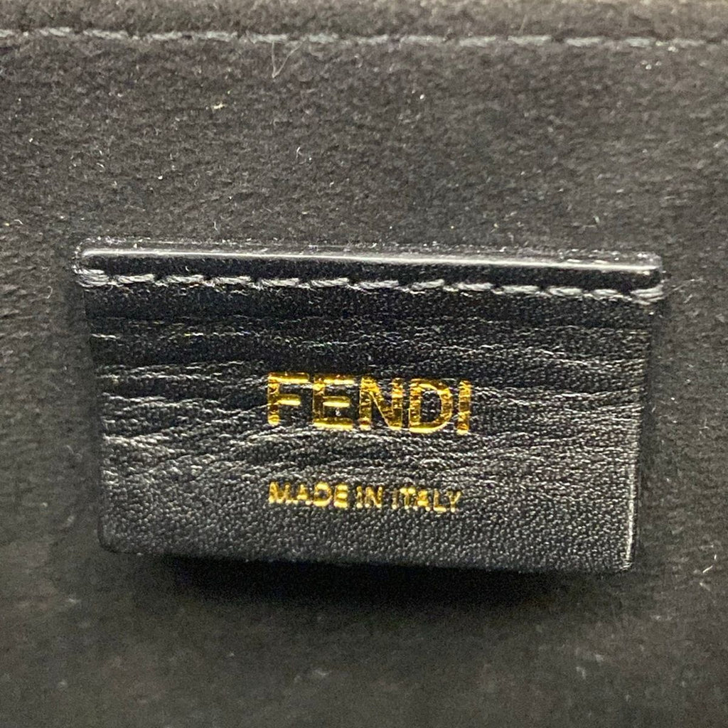 Fendi Shoulder Bag Pack Yellow Black Leather — view 8