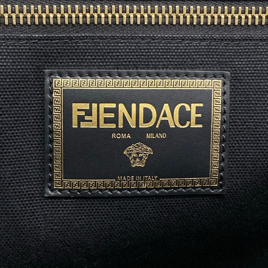 Fendi Tote Black Gold Fendace — view 9