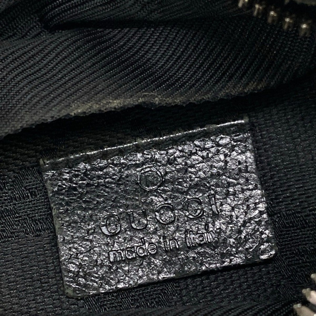 Gucci Waist Pouch GG Pattern Black Leather — view 8