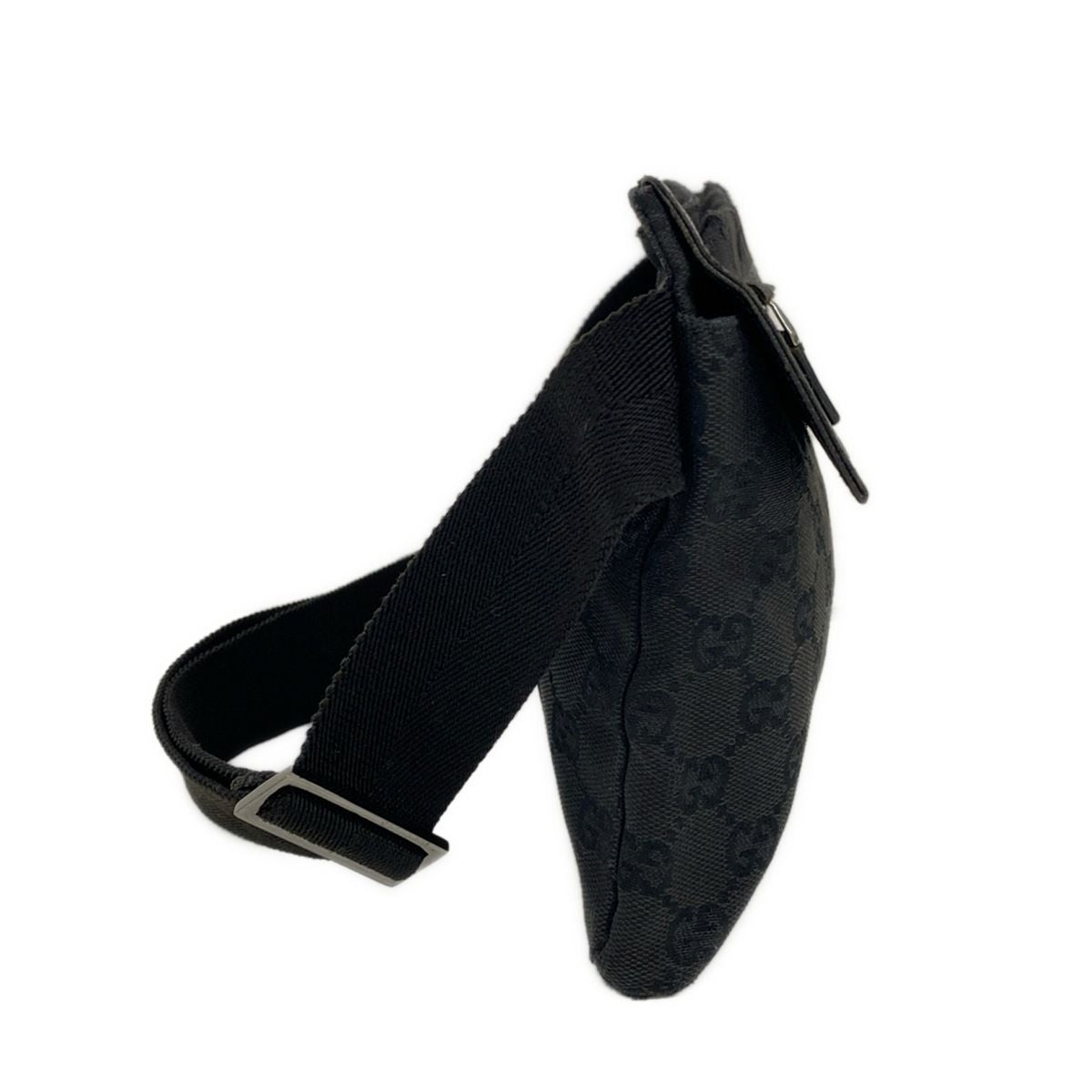 Gucci Waist Pouch GG Pattern Black Leather — view 2