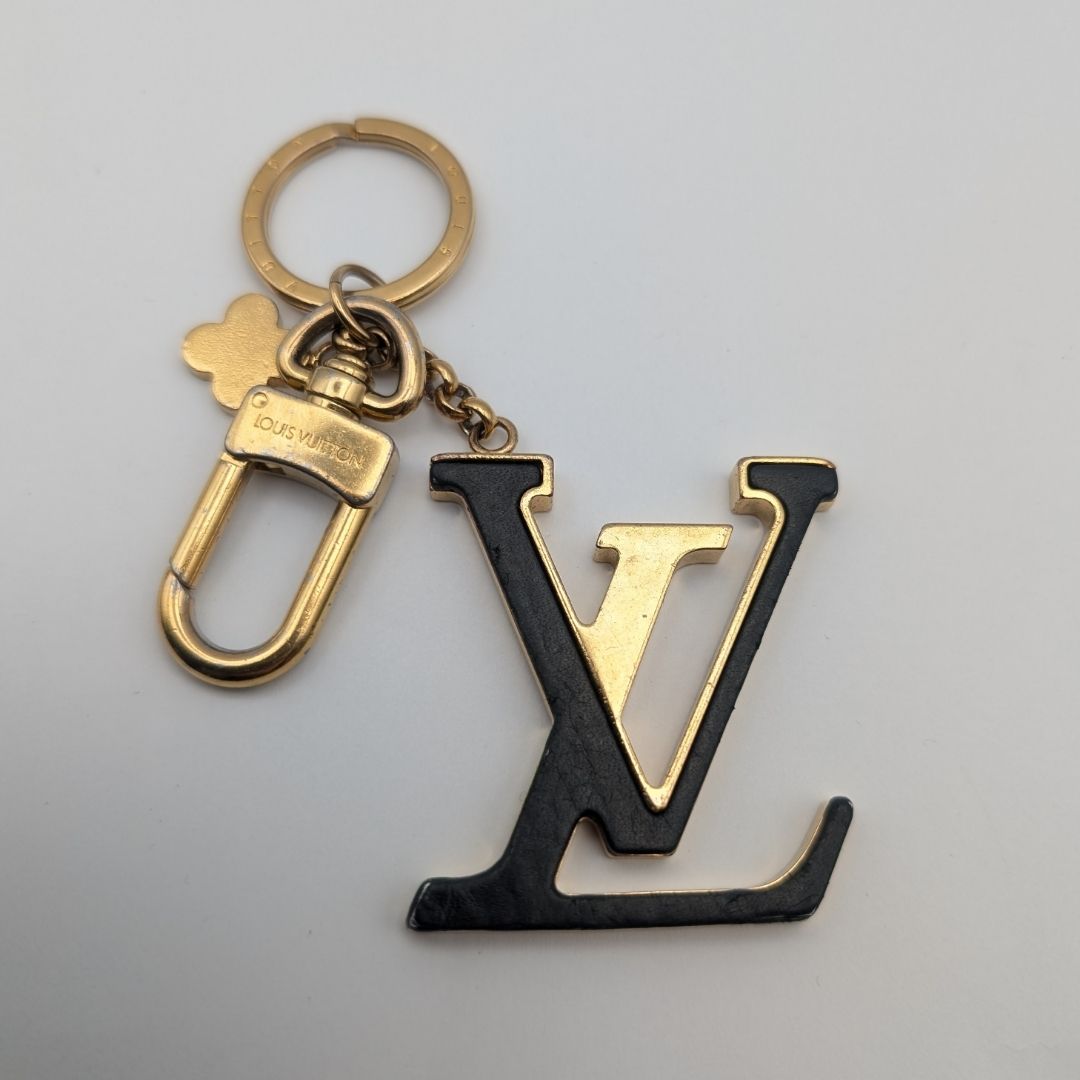 Louis Vuitton Porte Cles Capucines Key Holder Charm Gold Black LV Logo