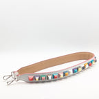 Fendi Shoulder Strap Long Studded Multicolor Silver