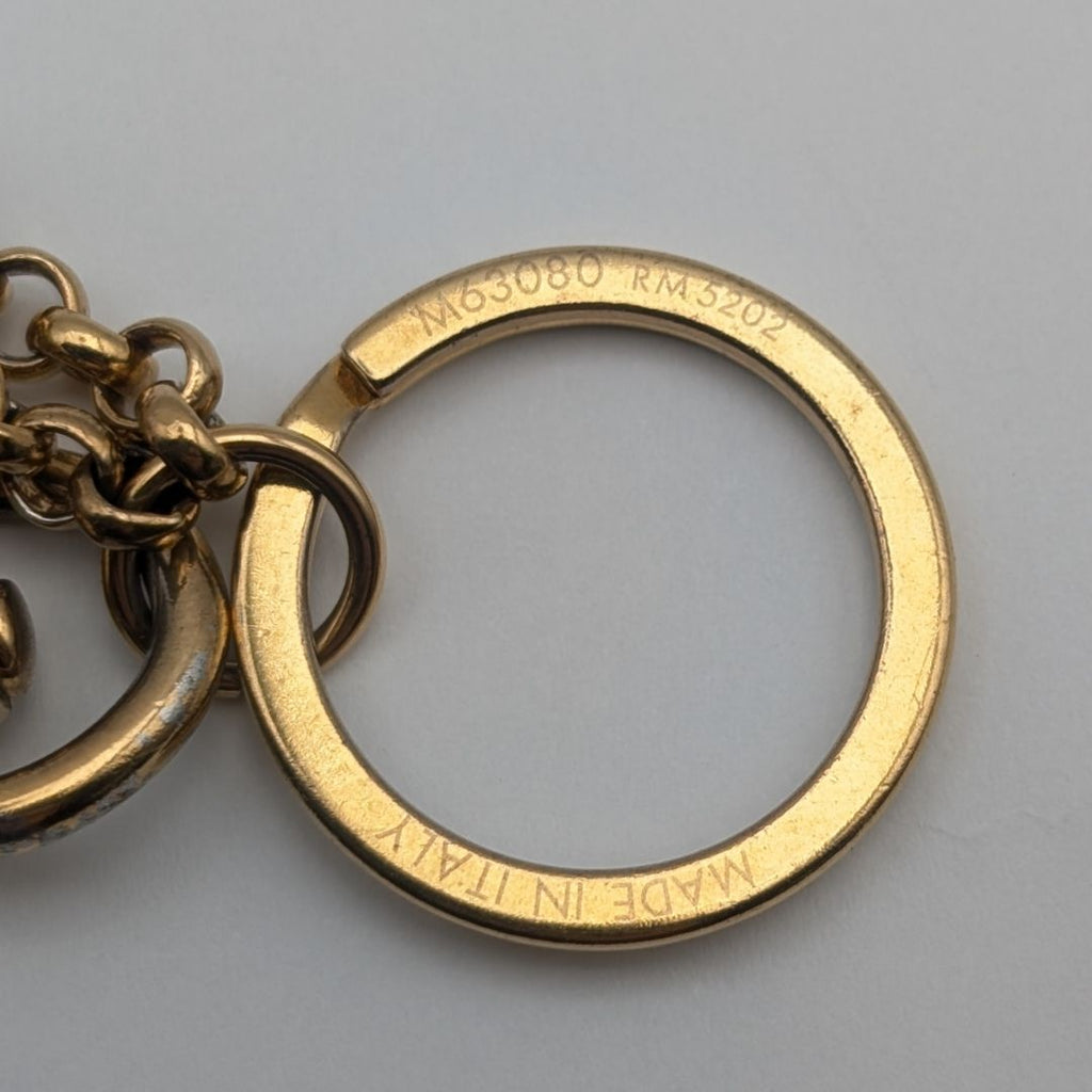 Louis Vuitton Porte Cles Capucines Key Holder Charm Gold Black LV Logo — view 7
