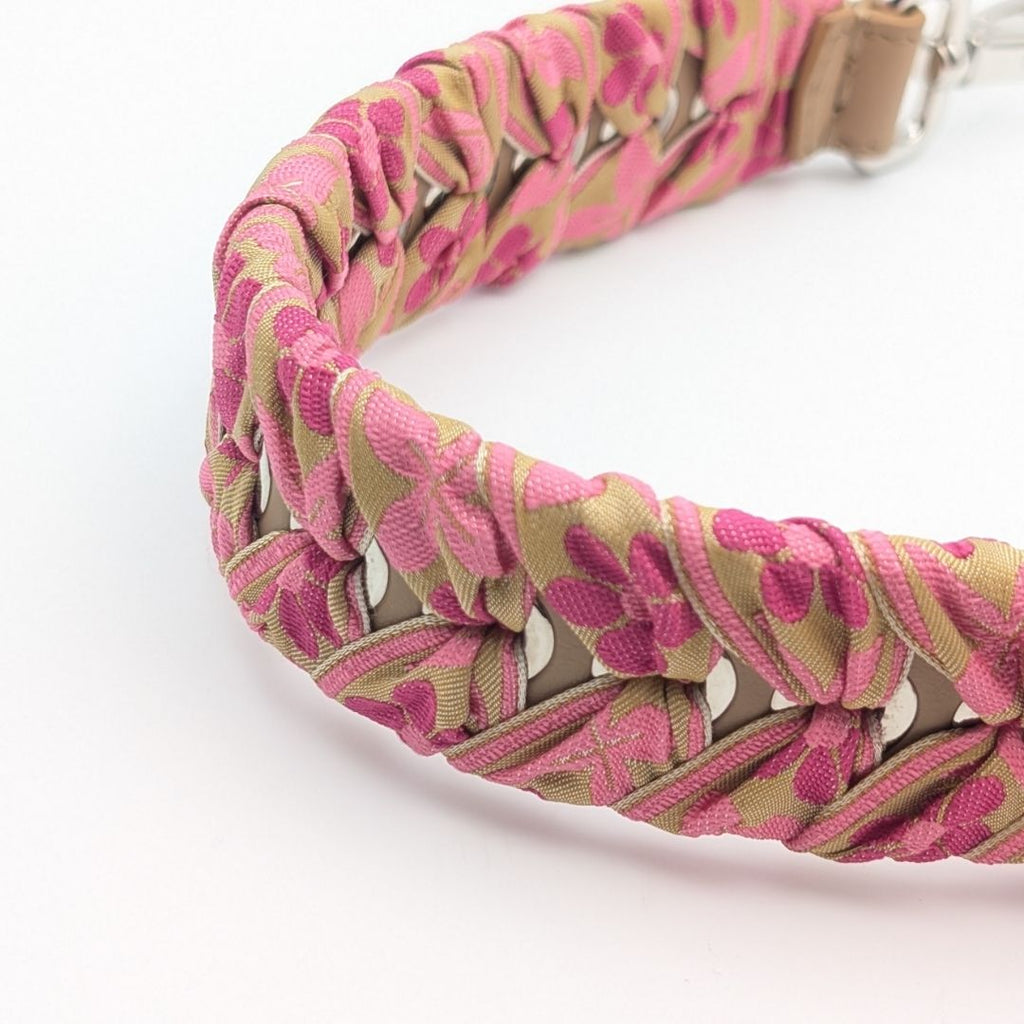 Fendi Shoulder Strap Yue Short Flower Ribbon Beige Pink Silver — view 2