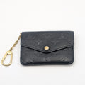 Louis Vuitton Pochette Cles Monogram Empreinte Noir Black Leather Coin Case