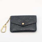 Louis Vuitton Pochette Cles Monogram Empreinte Noir Black Leather Coin Case