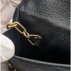 Louis Vuitton Pochette Cles Monogram Empreinte Noir Black Leather Coin Case — view 5