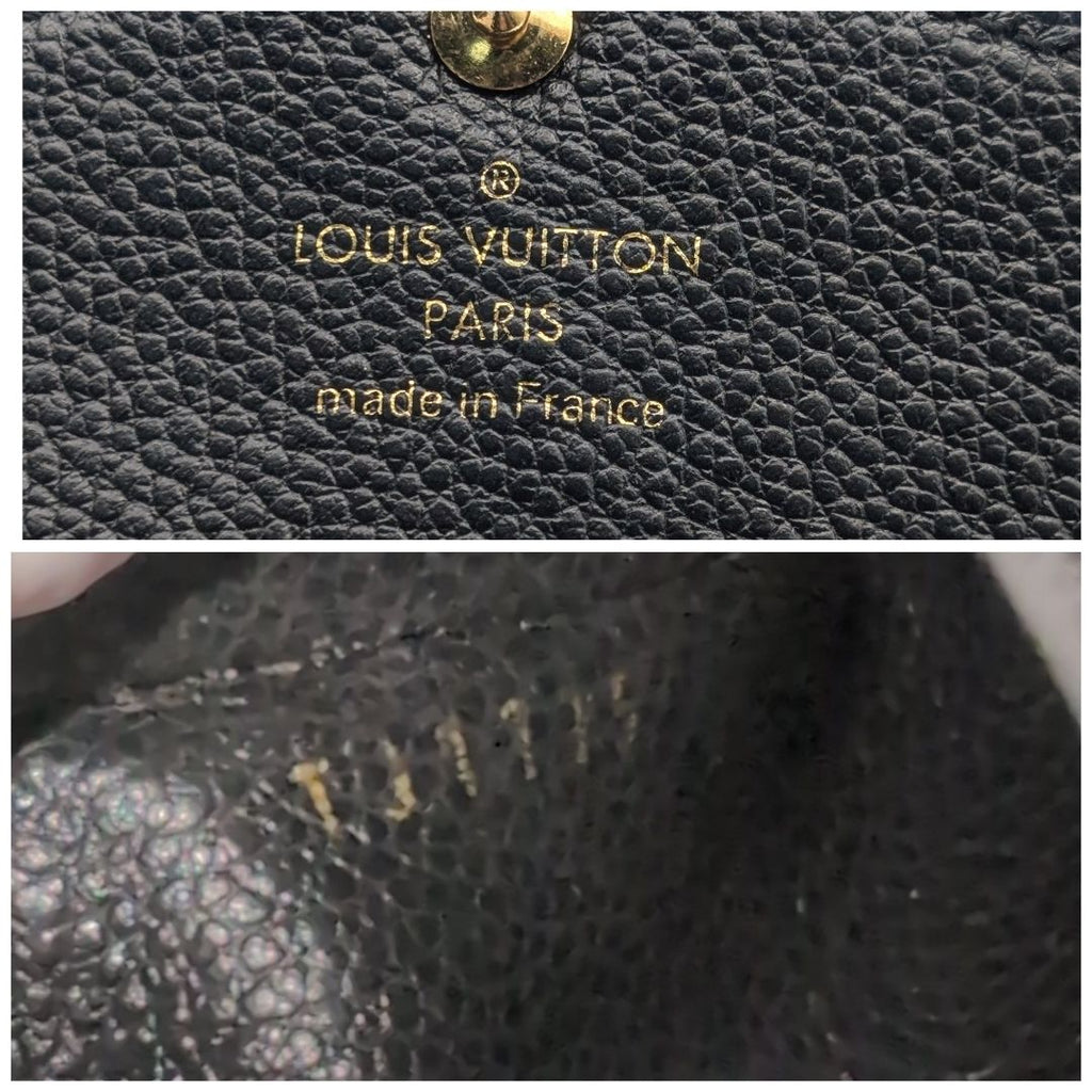 Louis Vuitton Pochette Cles Monogram Empreinte Noir Black Leather Coin Case — view 8