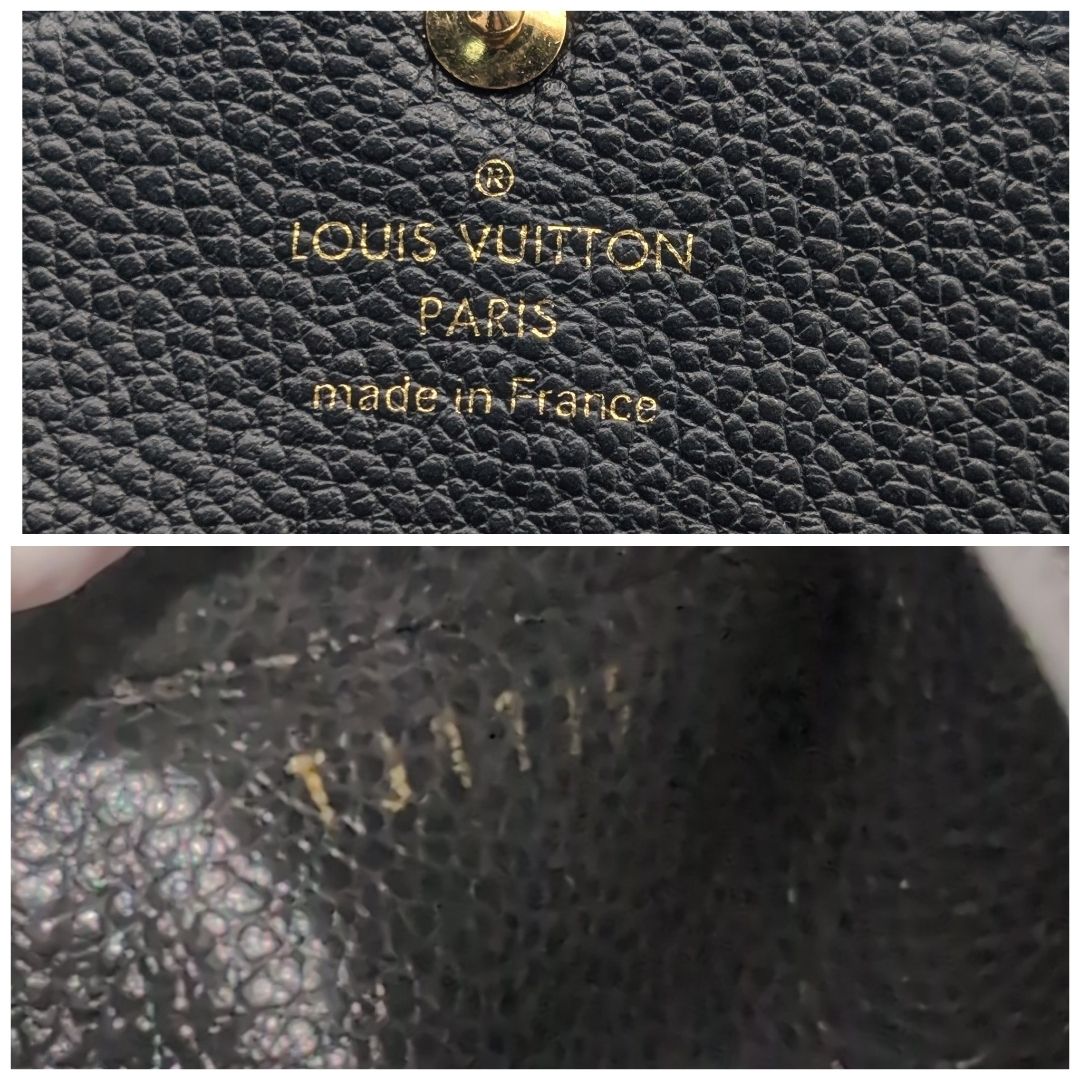 Louis Vuitton Pochette Cles Monogram Empreinte Noir Black Leather Coin Case — view 8
