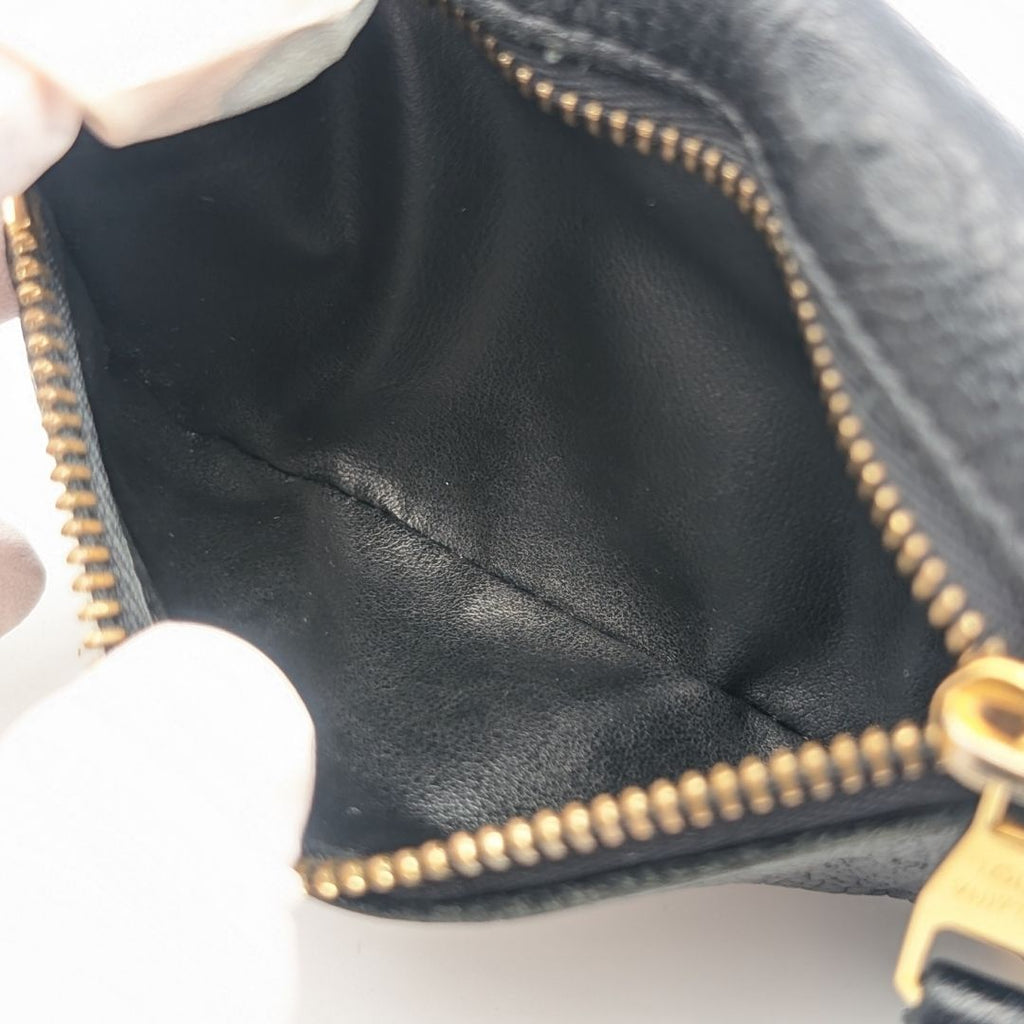 Louis Vuitton Pochette Cles Monogram Empreinte Noir Black Leather Coin Case — view 7