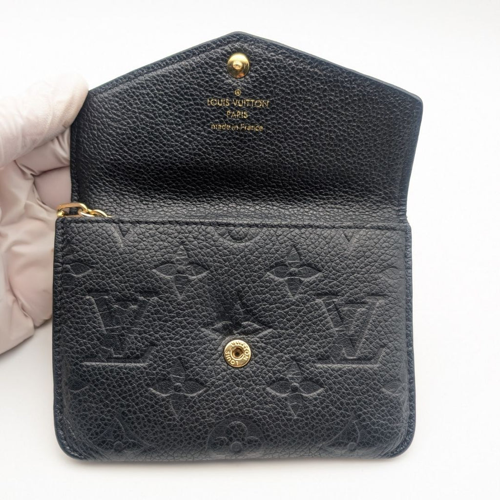 Louis Vuitton Pochette Cles Monogram Empreinte Noir Black Leather Coin Case — view 4