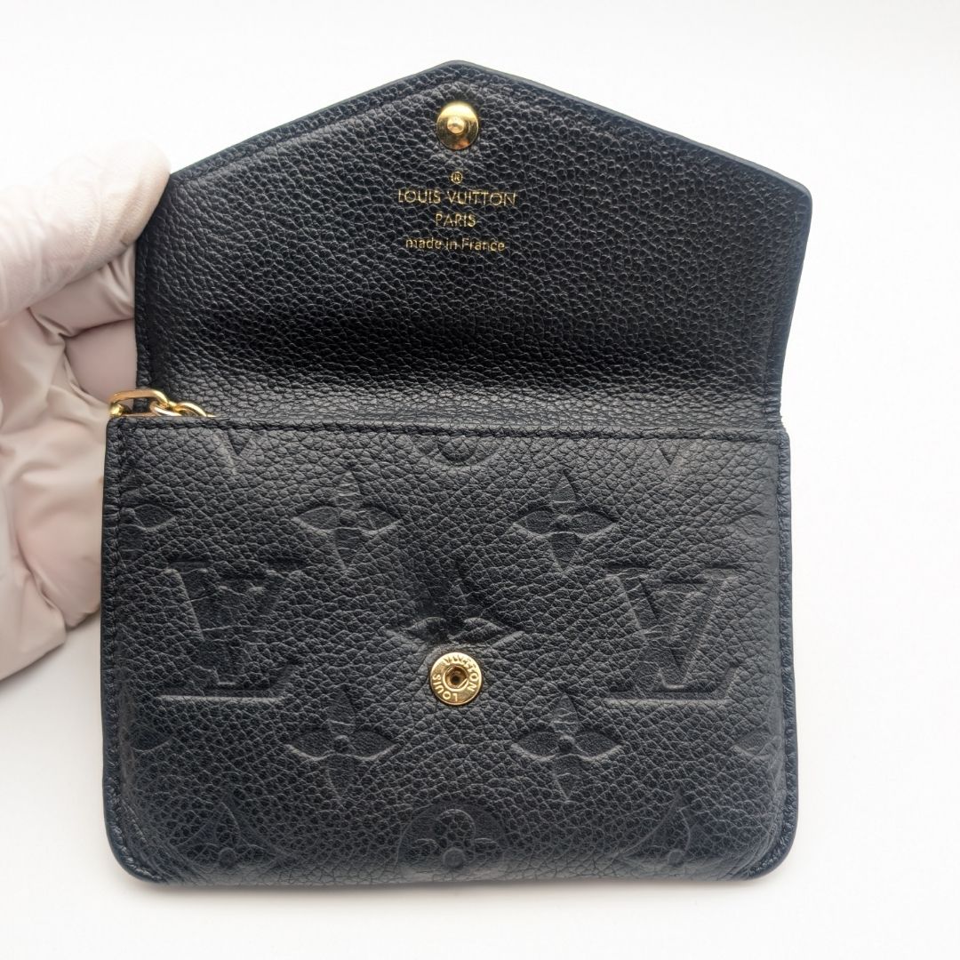 Louis Vuitton Pochette Cles Monogram Empreinte Noir Black Leather Coin Case — view 4