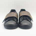 Louis Vuitton Front Row Line Monogram Studs Black Velcro Strap Sneakers — view 3