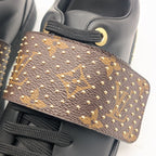 Louis Vuitton Front Row Line Monogram Studs Black Velcro Strap Sneakers — view 8