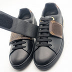 Louis Vuitton Front Row Line Monogram Studs Black Velcro Strap Sneakers — view 7