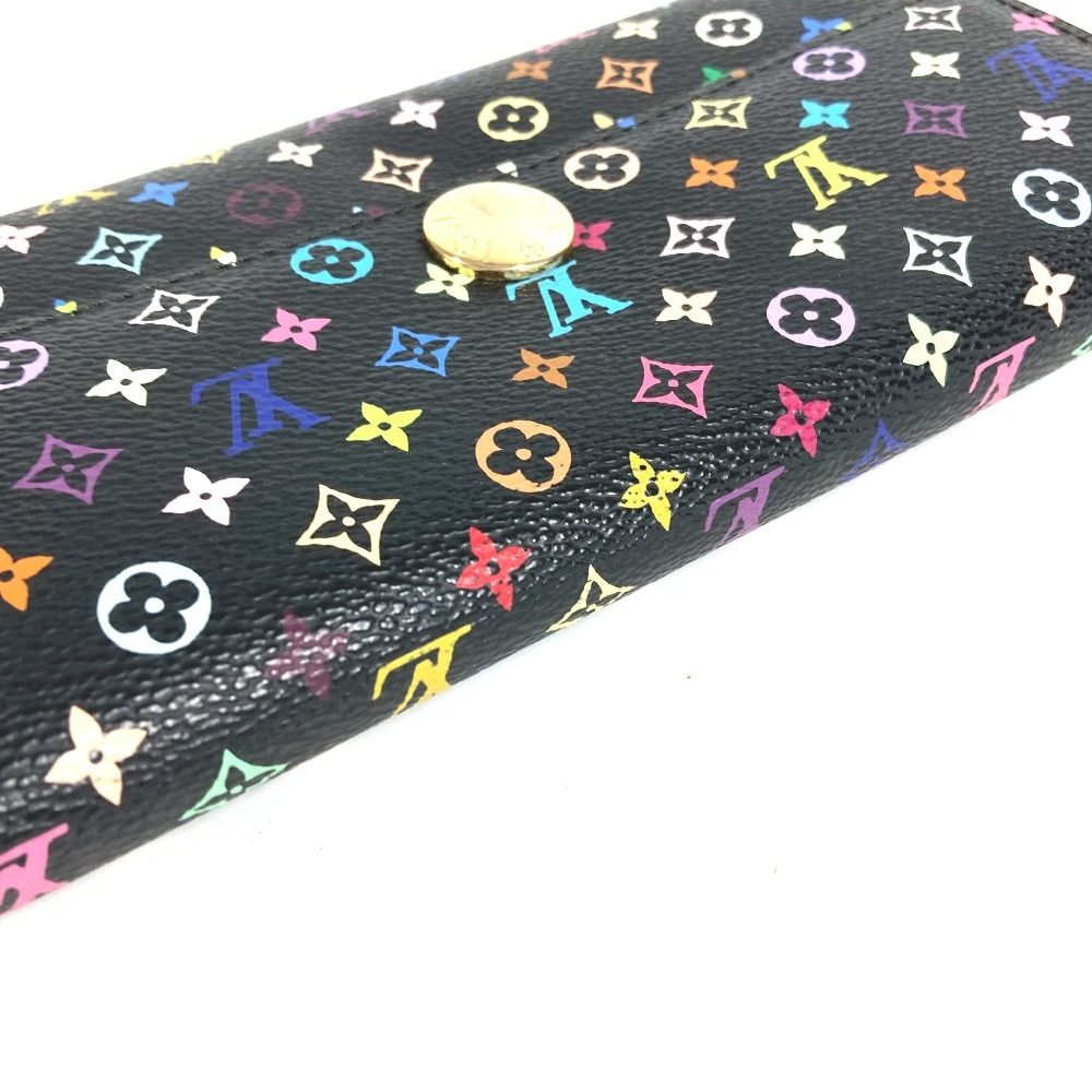 Louis Vuitton Wallet Portefeuille Sarah Monogram Multicolor Canvas Noir Black — view 7