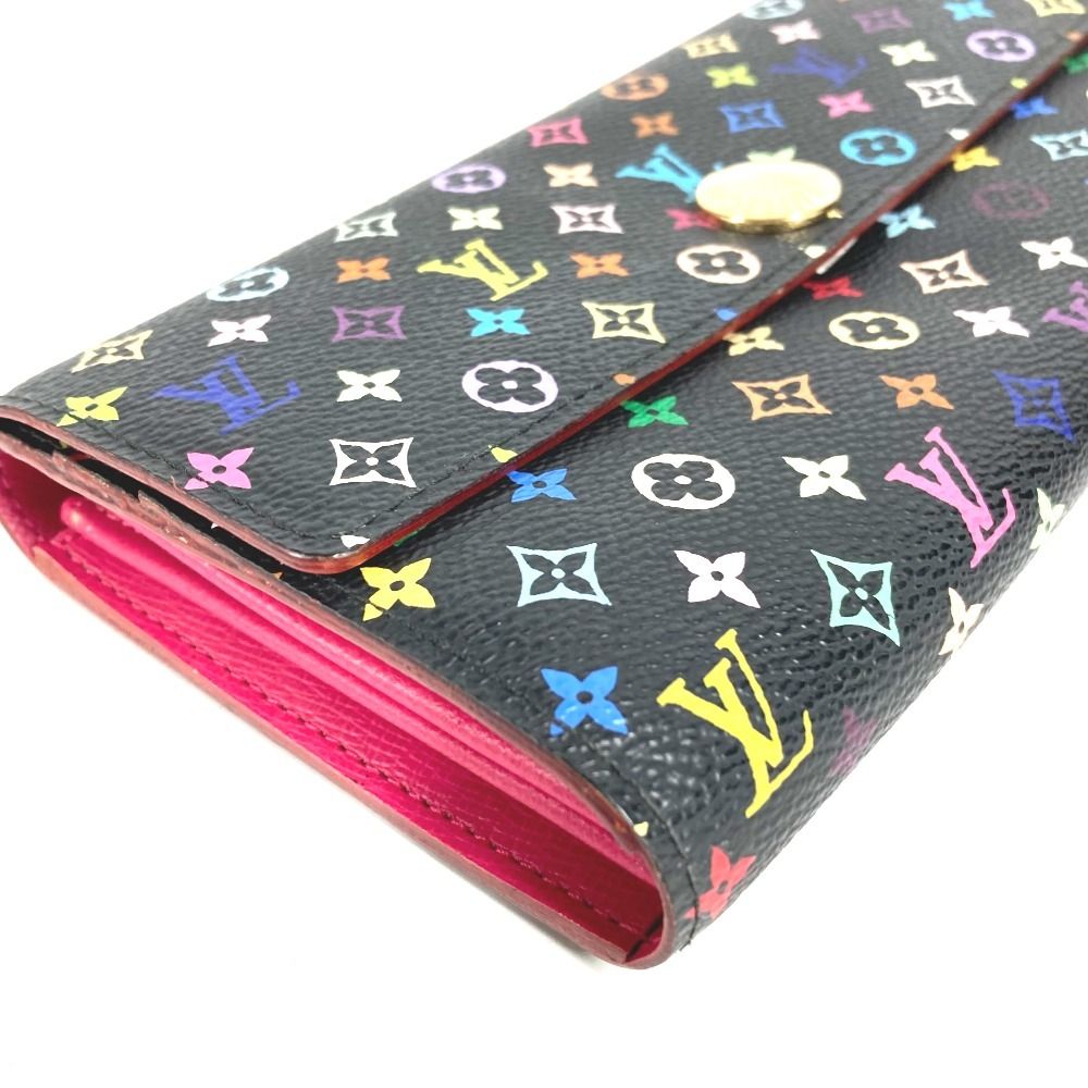 Louis Vuitton Wallet Portefeuille Sarah Monogram Multicolor Canvas Noir Black — view 4