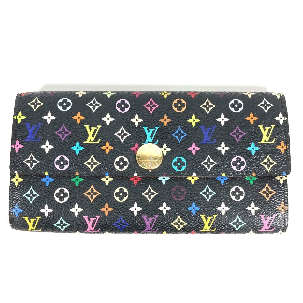 Louis Vuitton Wallet Portefeuille Sarah Monogram Multicolor Canvas Noir Black