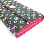 Louis Vuitton Wallet Portefeuille Sarah Monogram Multicolor Canvas Noir Black — view 6