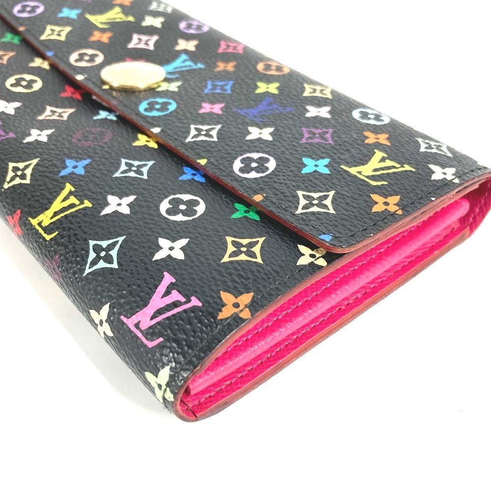 Louis Vuitton Wallet Portefeuille Sarah Monogram Multicolor Canvas Noir Black — view 6